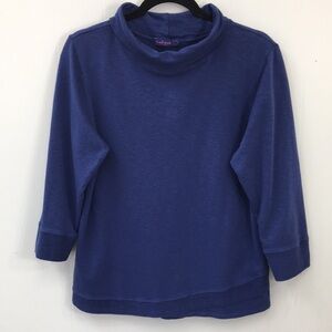 Fresh Produce Mock Cowl Neck Cross Hem Tunic Top Size S EXCELLENT Condition